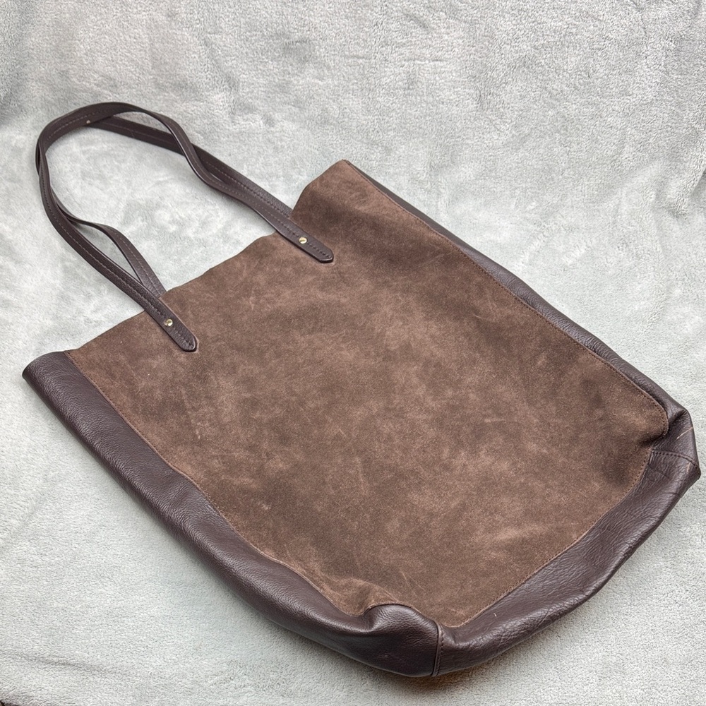 Time For Me Brown Leather Tote Bag
